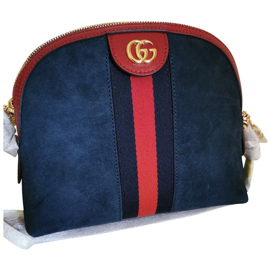 Gucci ophidia blue suede handbag