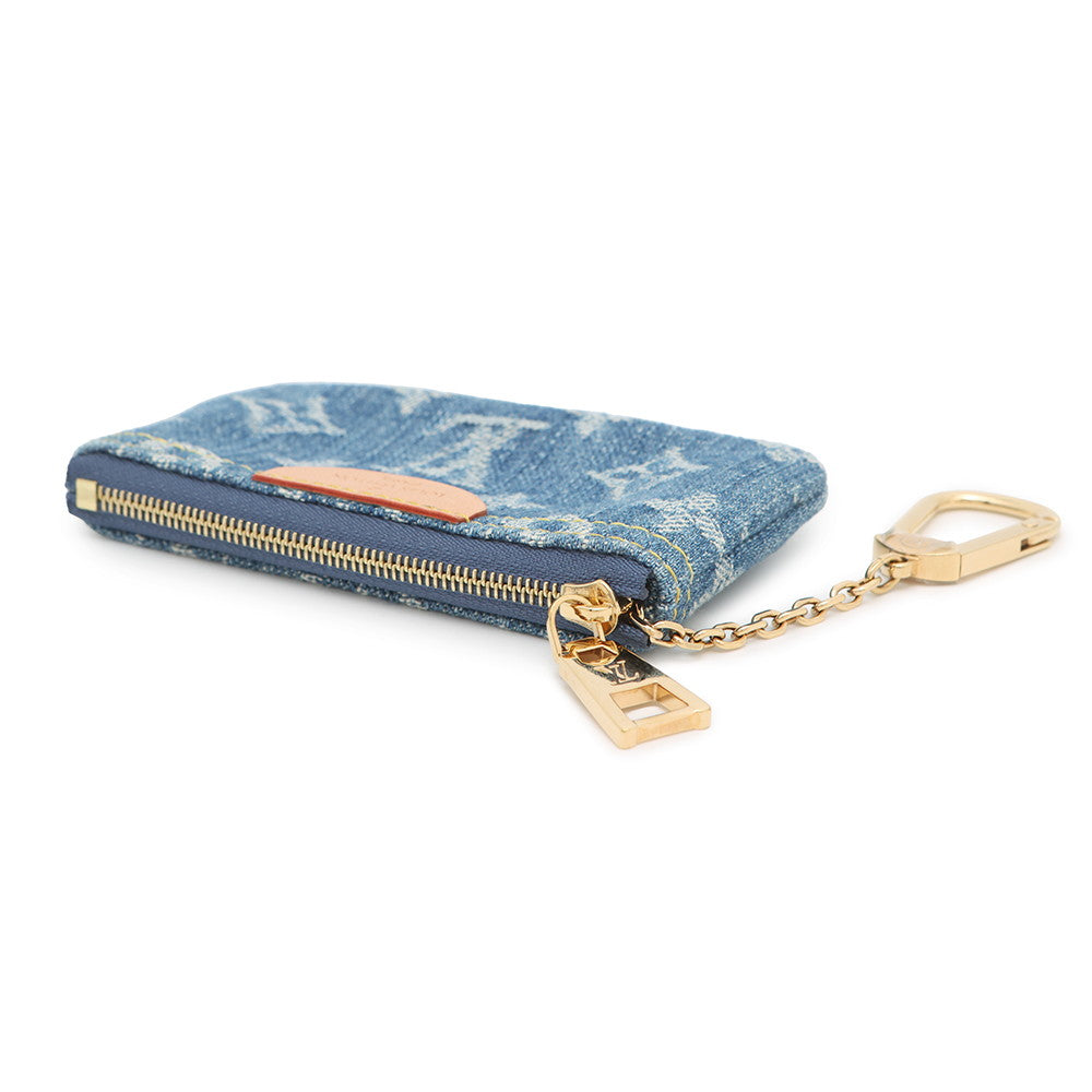 LOUIS VUITTON Pochette Cles BlueM82961 Monogram Denim