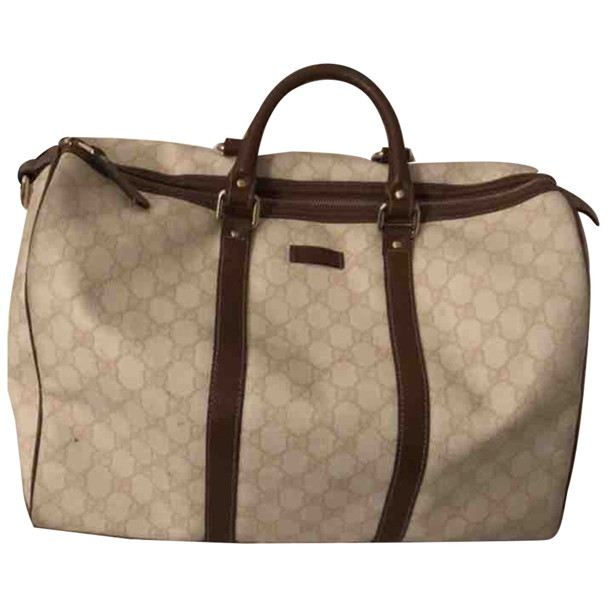 Gucci boston beige cloth travel bag