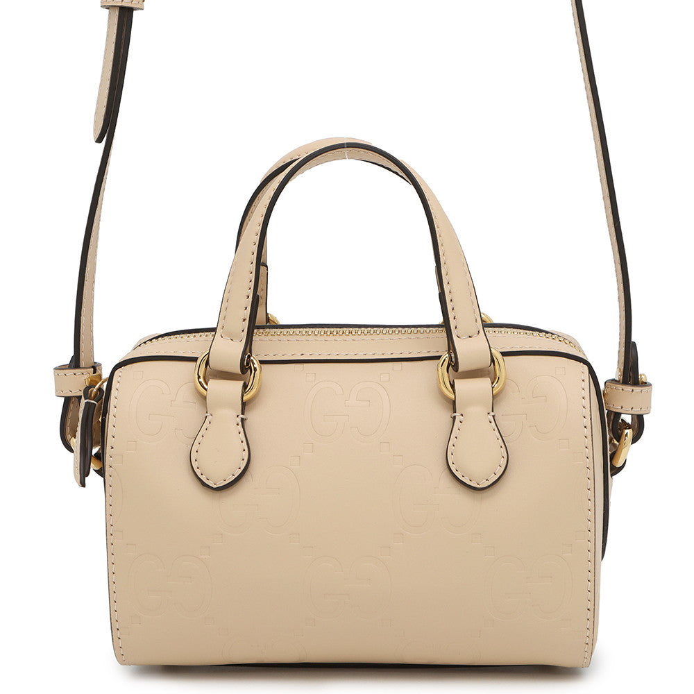 GUCCI GG Super Mini Handbag Beige790130 Leather