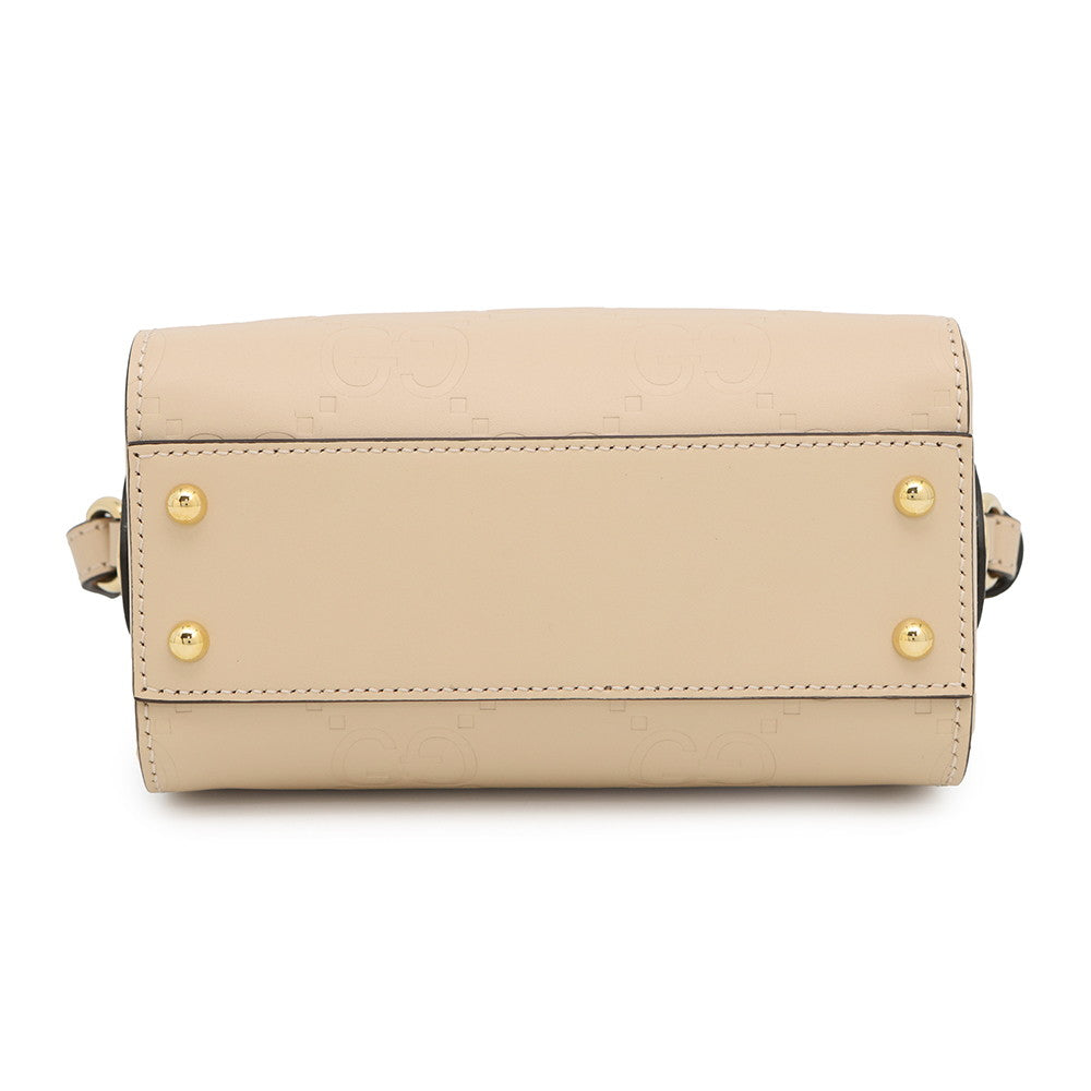 GUCCI GG Super Mini Handbag Beige790130 Leather