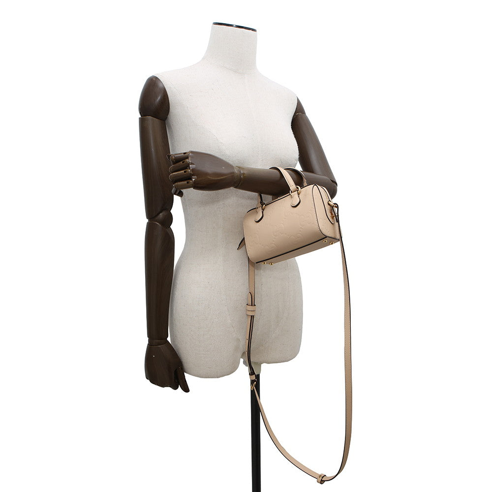 GUCCI GG Super Mini Handbag Beige790130 Leather