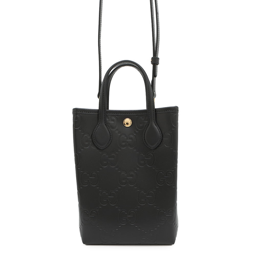 GUCCI GG Super Mini Bag Black790133 Leather