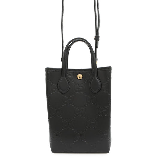 GUCCI GG Super Mini Bag Black790133 Leather