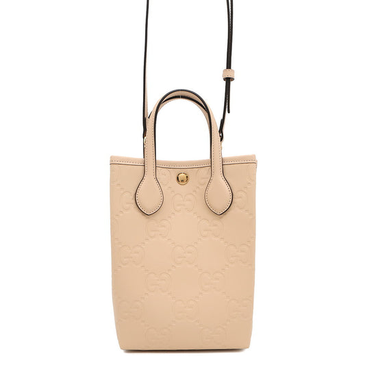 GUCCI GG Super Mini Bag Beige790133 Leather
