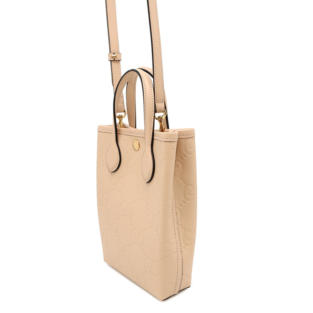 GUCCI GG Super Mini Bag Beige790133 Leather