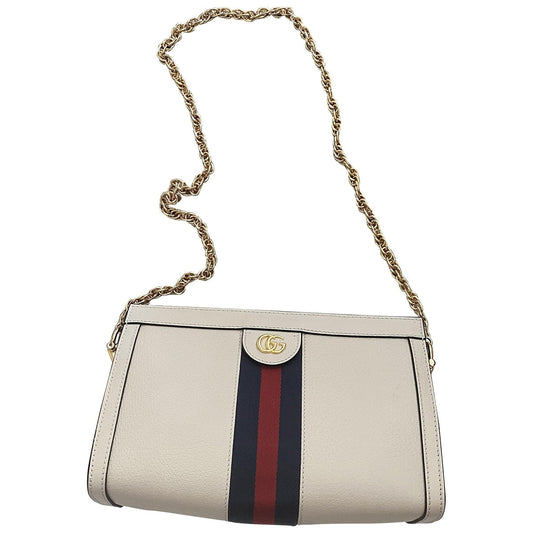 Gucci ophidia white leather handbag