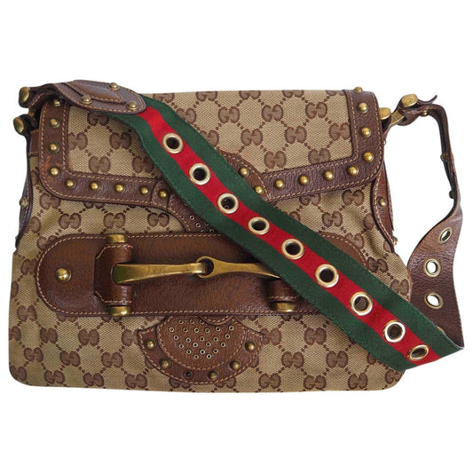 Gucci lady web beige cloth handbag