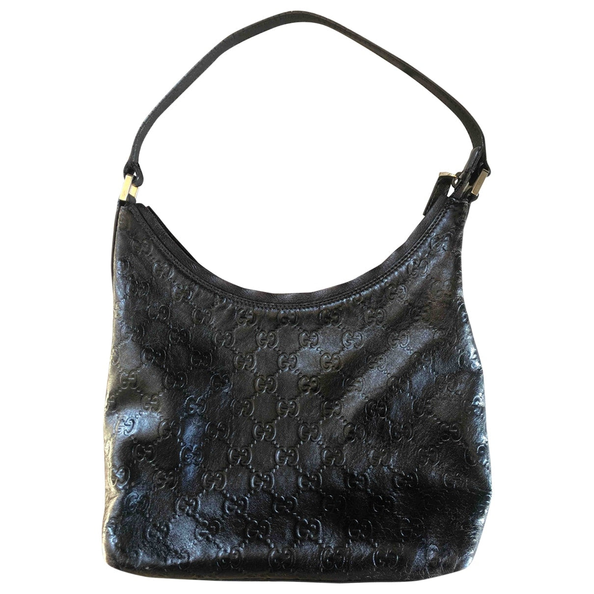 Gucci hobo brown leather handbag