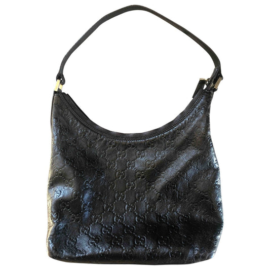 Gucci hobo brown leather handbag