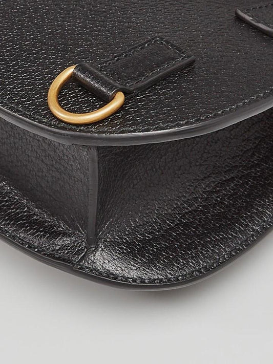 Gucci Monogram Saddle Leather Canvas Crossbody