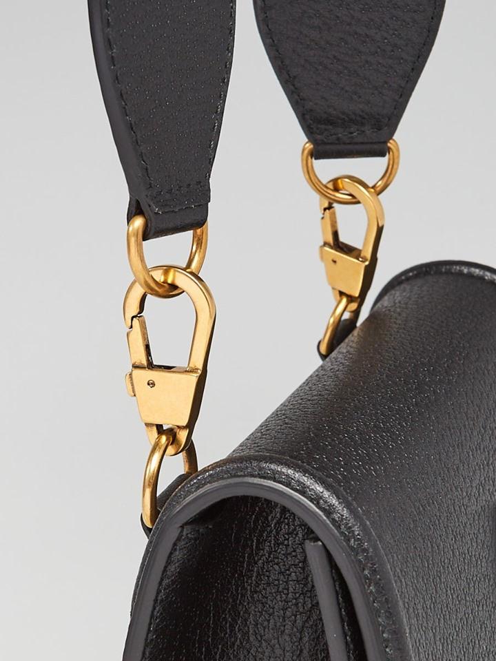 Gucci Monogram Saddle Leather Canvas Crossbody