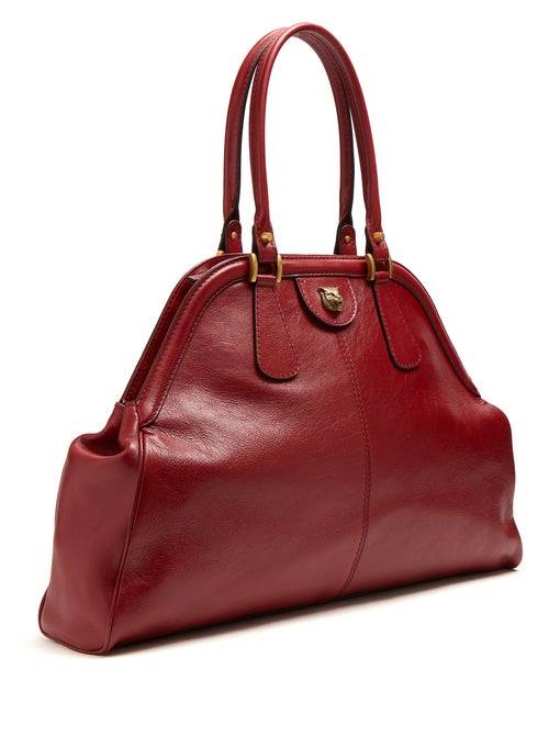 Gucci Monogram Leather Top Handle Tote