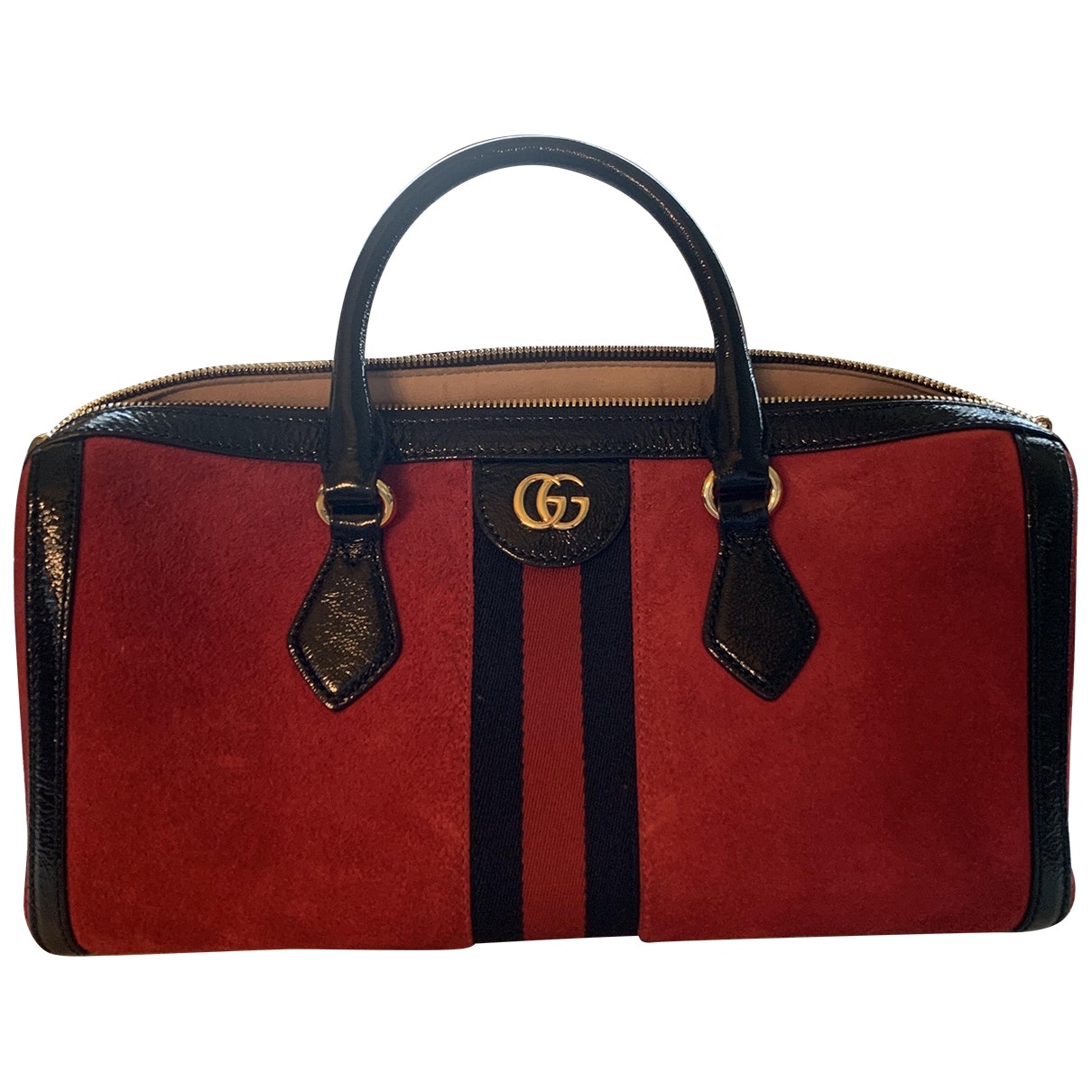 Gucci ophidia red suede handbag