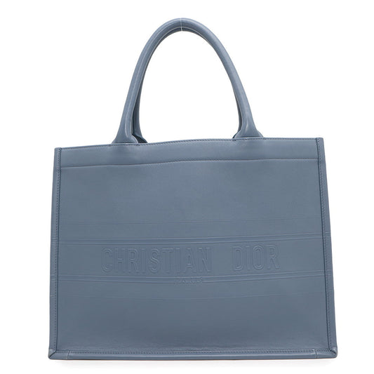 Dior ?Book Tote BlueM1296ZGSB Calf Leather Size Medium