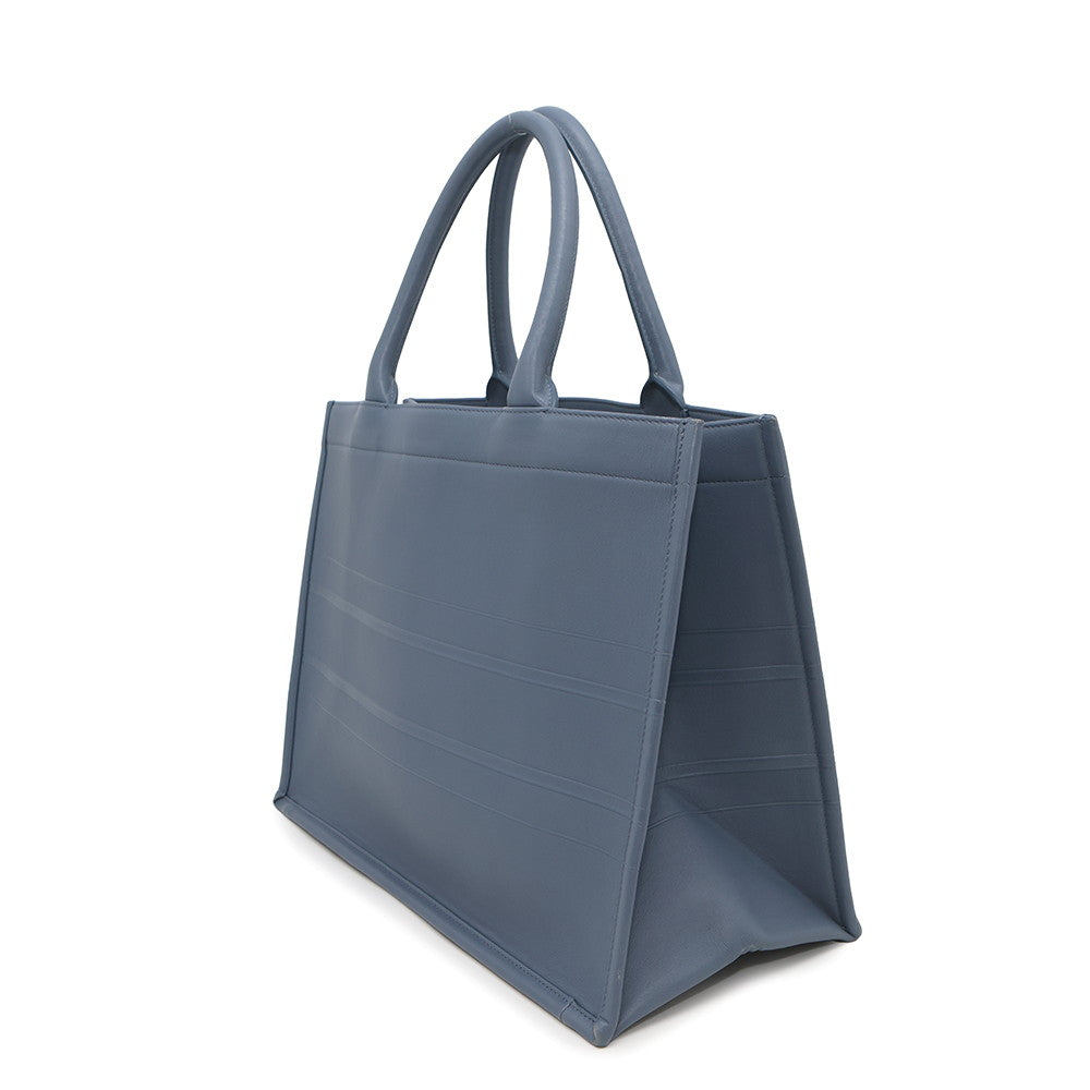Dior ?Book Tote BlueM1296ZGSB Calf Leather Size Medium