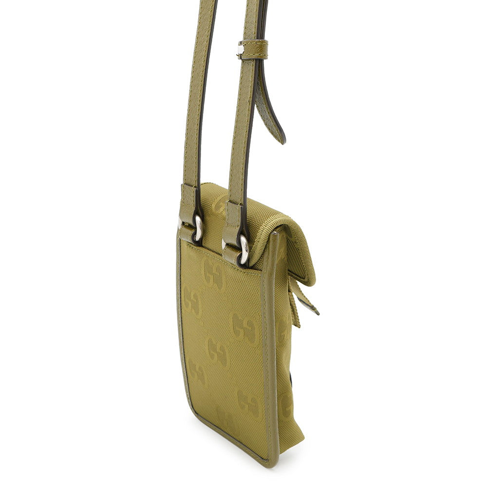 GUCCI GUCCI Off the Grid Shoulder Bag Green696018 GGNylon Leather
