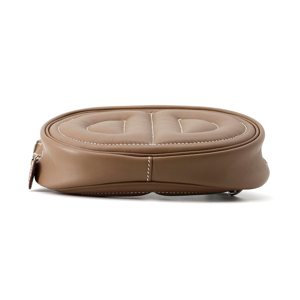 HERMES In the Loop Cross Body Bag Etoupe Swift Leather