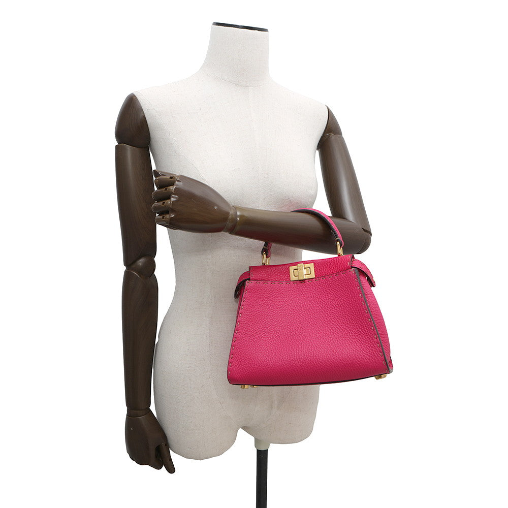 FENDI ?Selleria Peekaboo 2wayBag Pink8BN244 Leather Size Mini