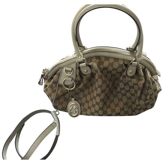 Gucci sukey brown cloth handbag