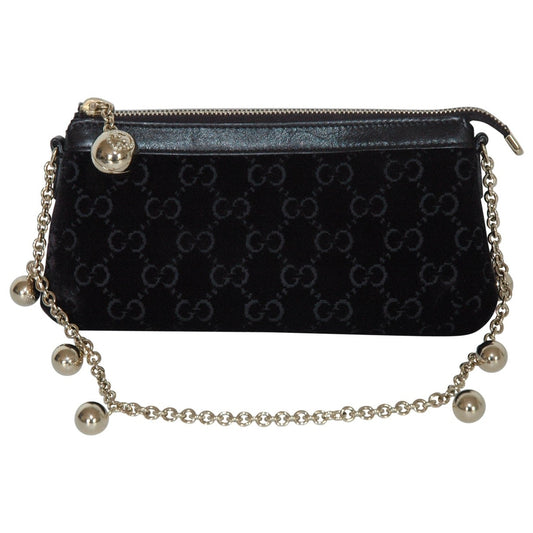 Gucci black velvet handbag