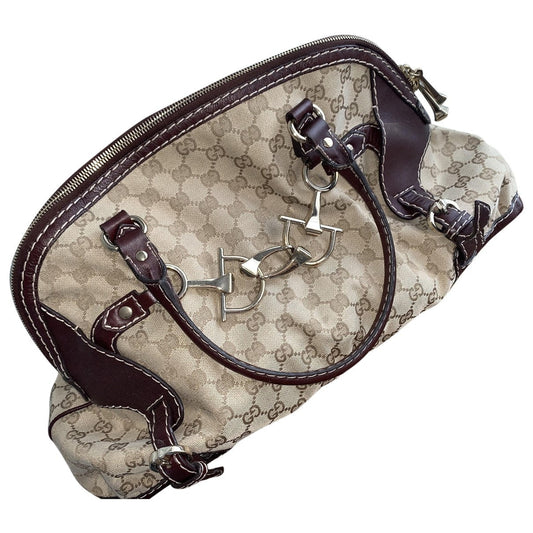 Gucci brown cloth handbag