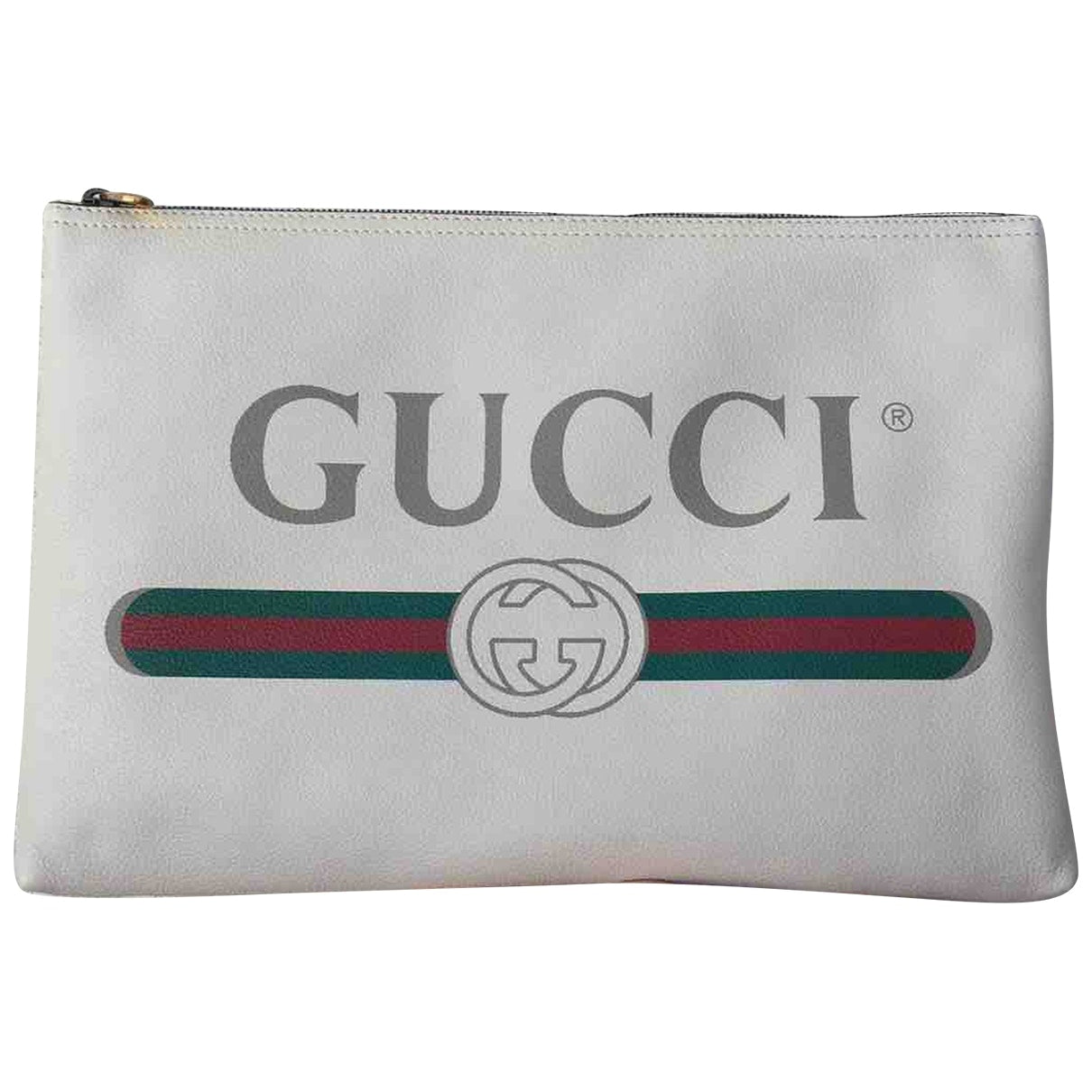 Gucci white leather handbag