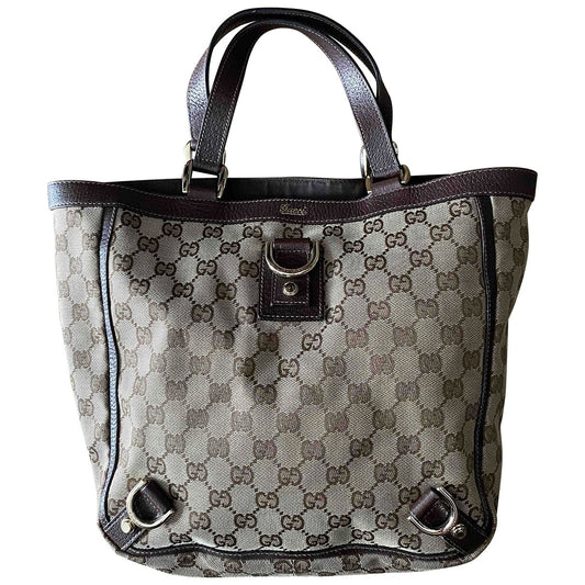 Gucci brown cloth handbag