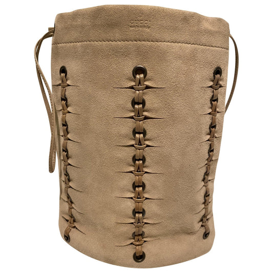 Gucci beige suede handbag