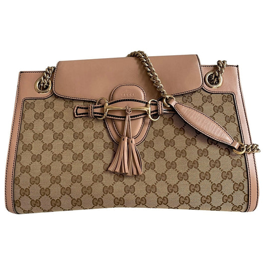 Gucci emily beige cloth handbag
