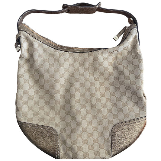Gucci hobo beige cotton handbag