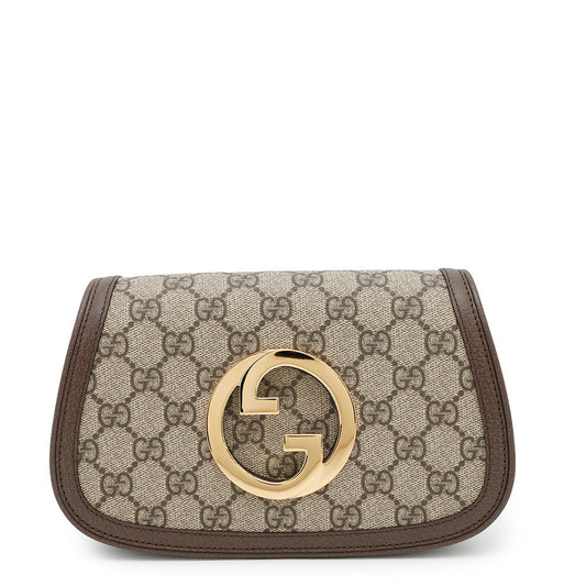 GUCCI ?GG Supreme Blondie Belt Bag Beige/Brown703807 PVC Leather