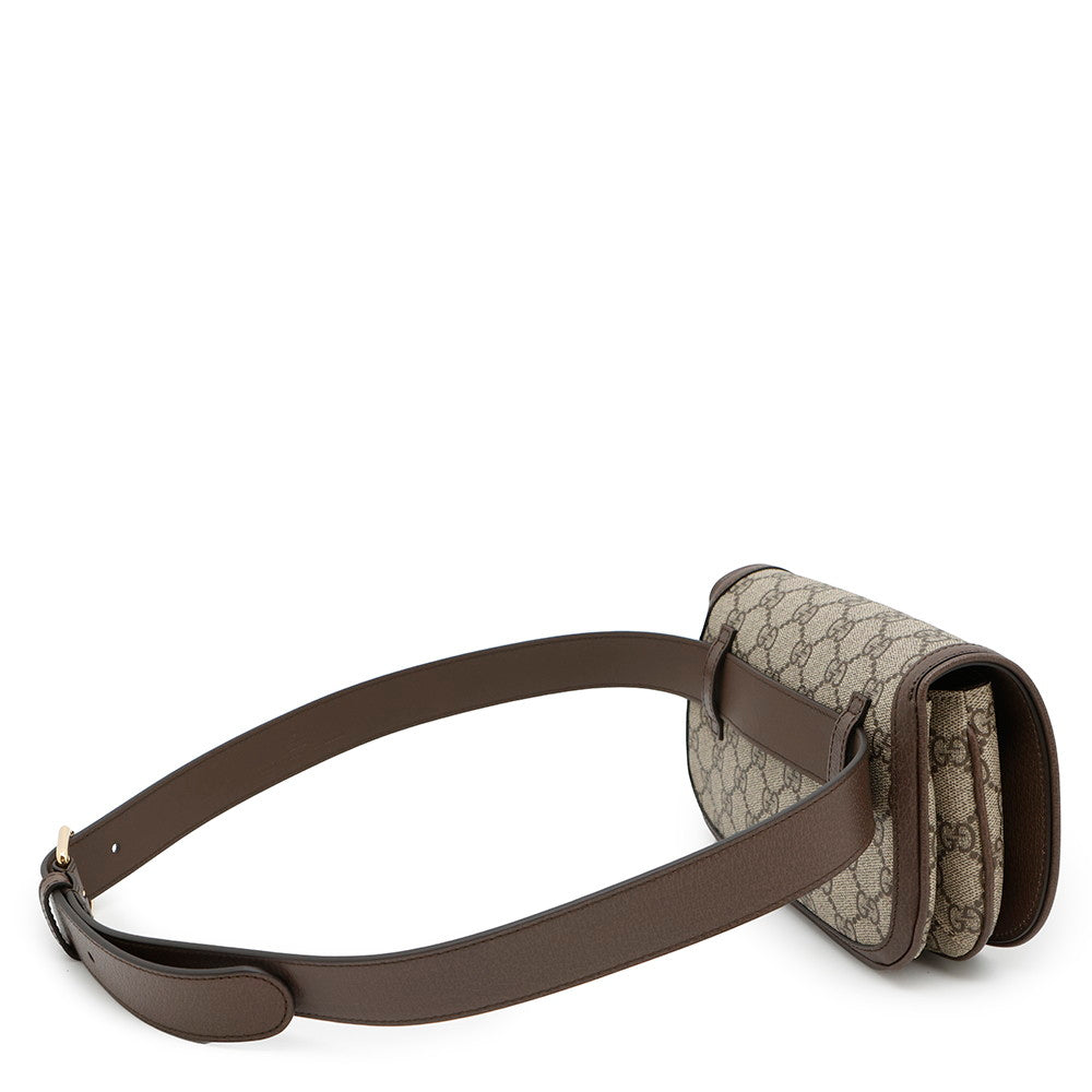 GUCCI ?GG Supreme Blondie Belt Bag Beige/Brown703807 PVC Leather