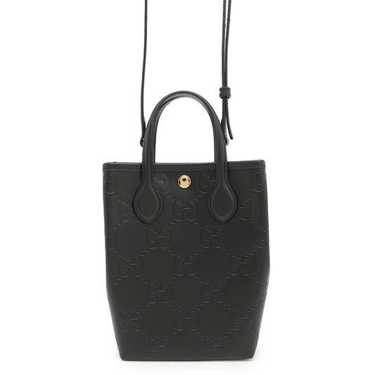 GUCCI GG Super Mini Bag Black790133 Leather