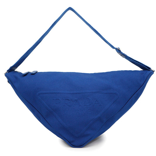 PRADA Triangle Messenger Bag Blue2VY007 Canvas