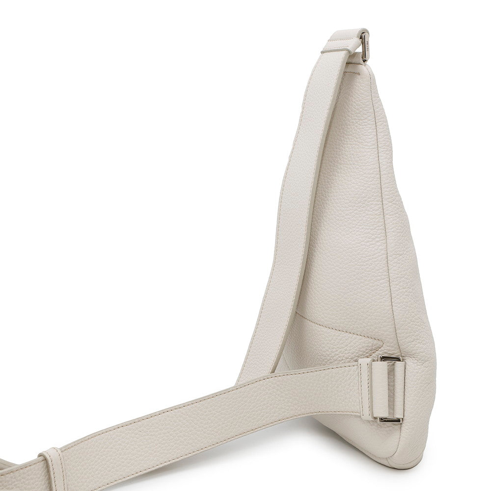 PRADA Triangle Logo Crossbody Bag White2VZ098 Leather