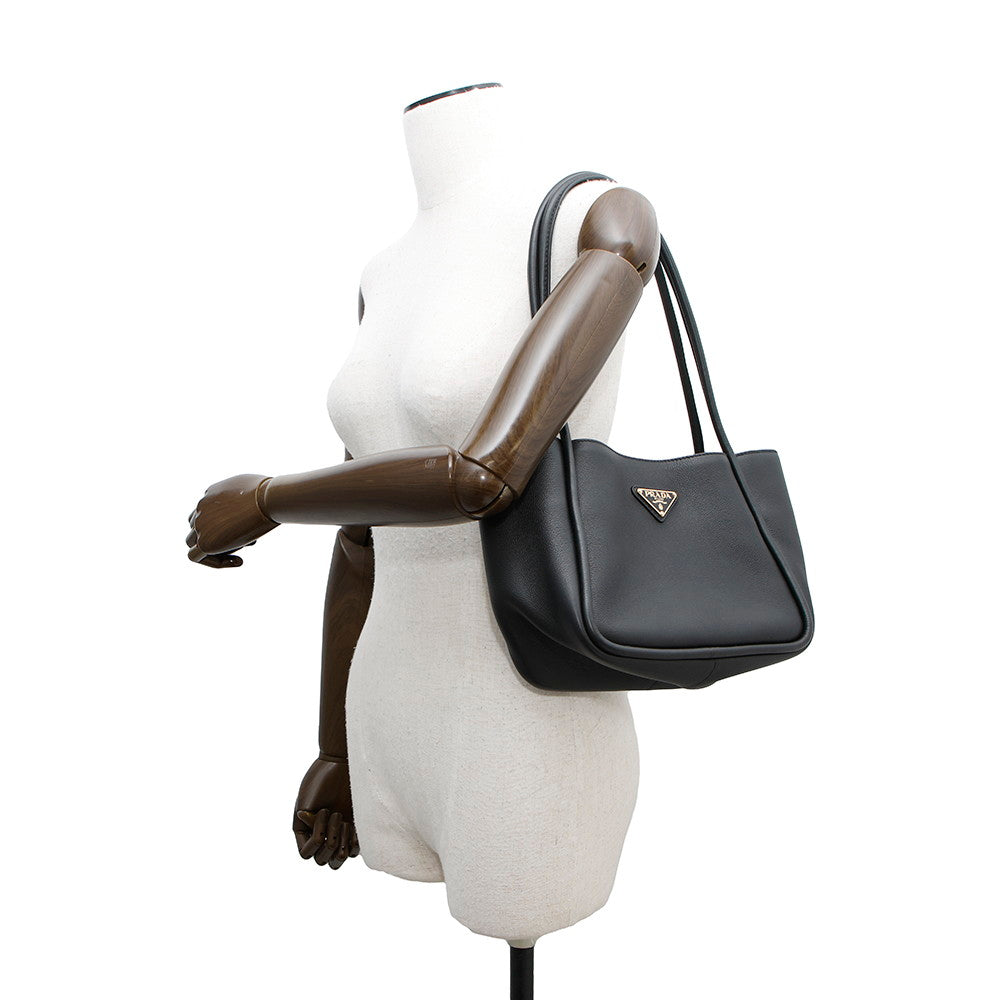 PRADA Shopping tote Black1BG539 Leather