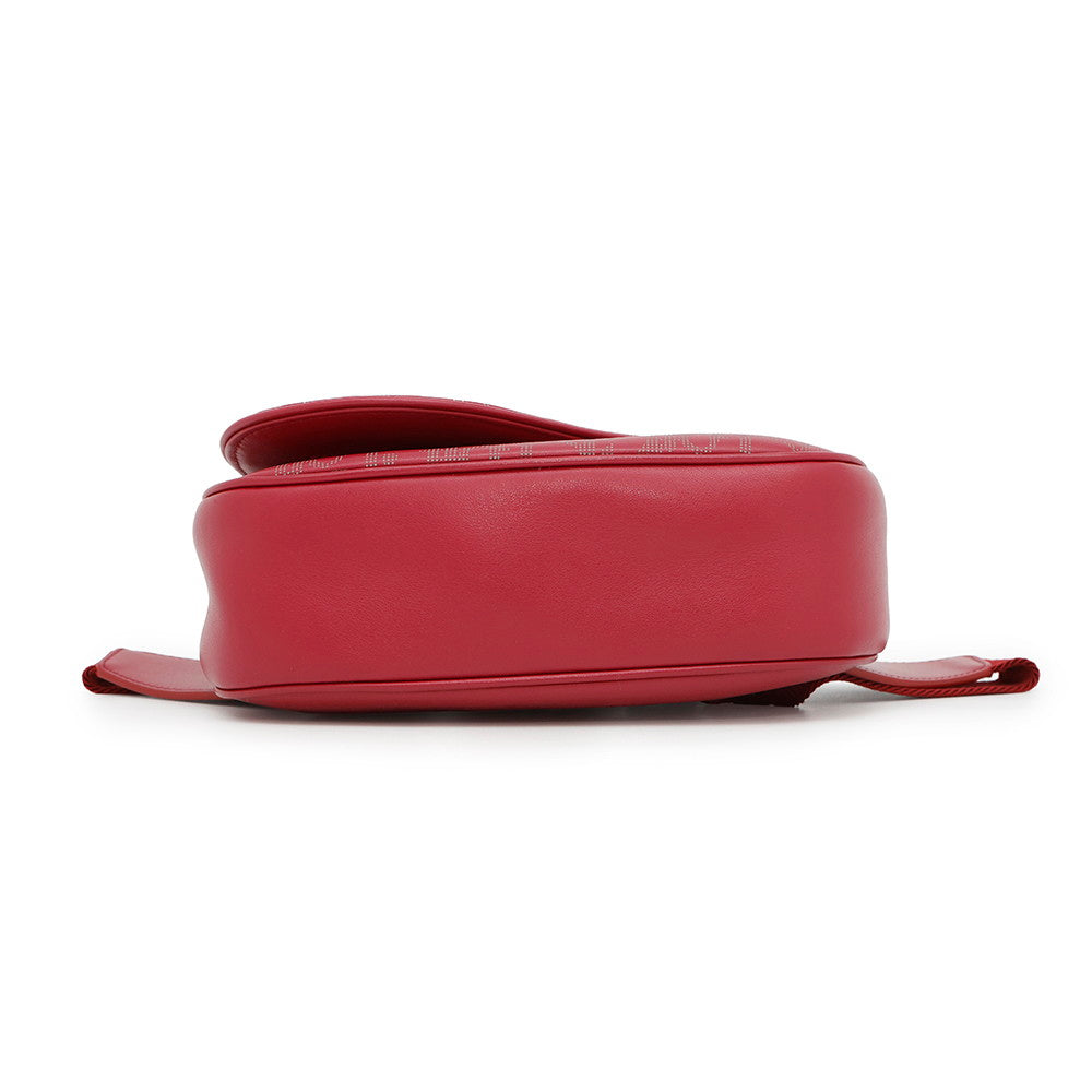 Dior ?Galaxy Saddle Crossbody Bag Red Leather