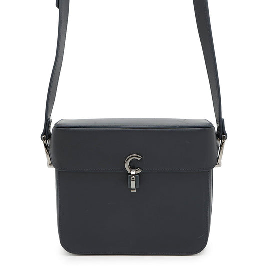 Dior ?CDHardware Shoulder Bag Navy Leather