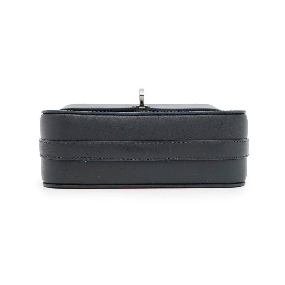 Dior ?CDHardware Shoulder Bag Navy Leather