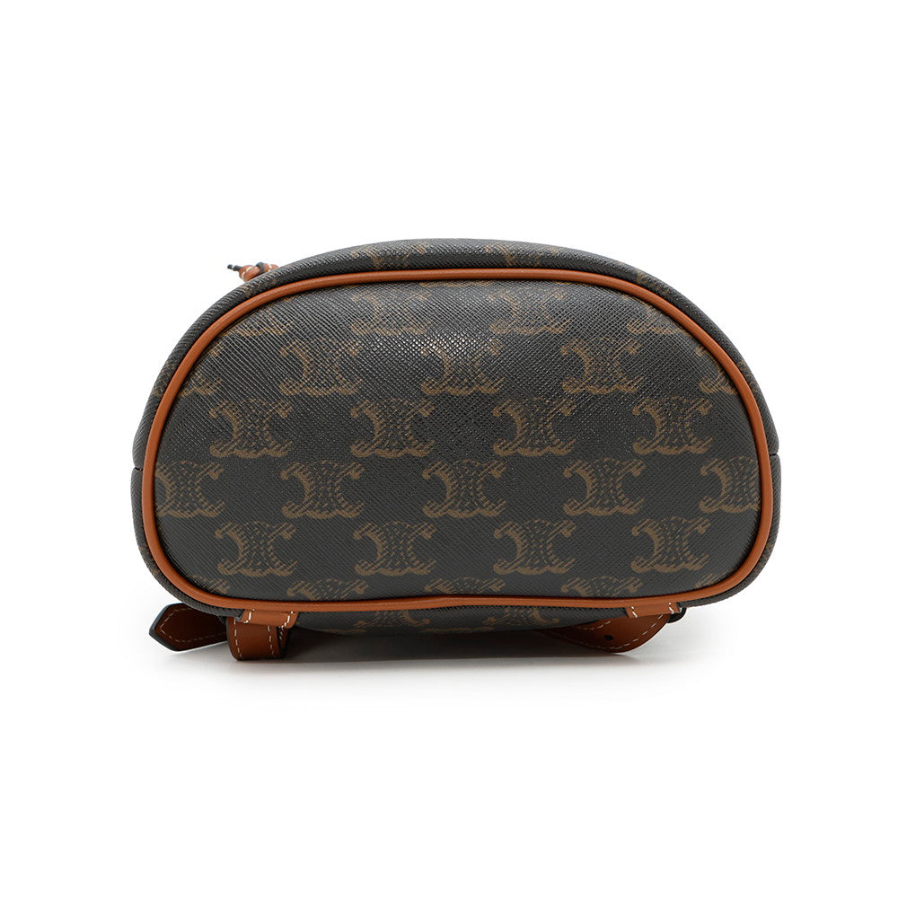 CELINE Triomphe Falco Mini Backpack Tan197662 PVC Calf Leather