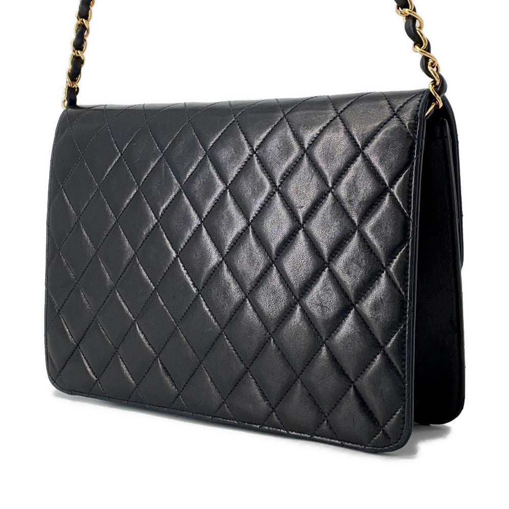 CHANEL Pushlock ChainShoulder Bag BlackA03570 Lambskin