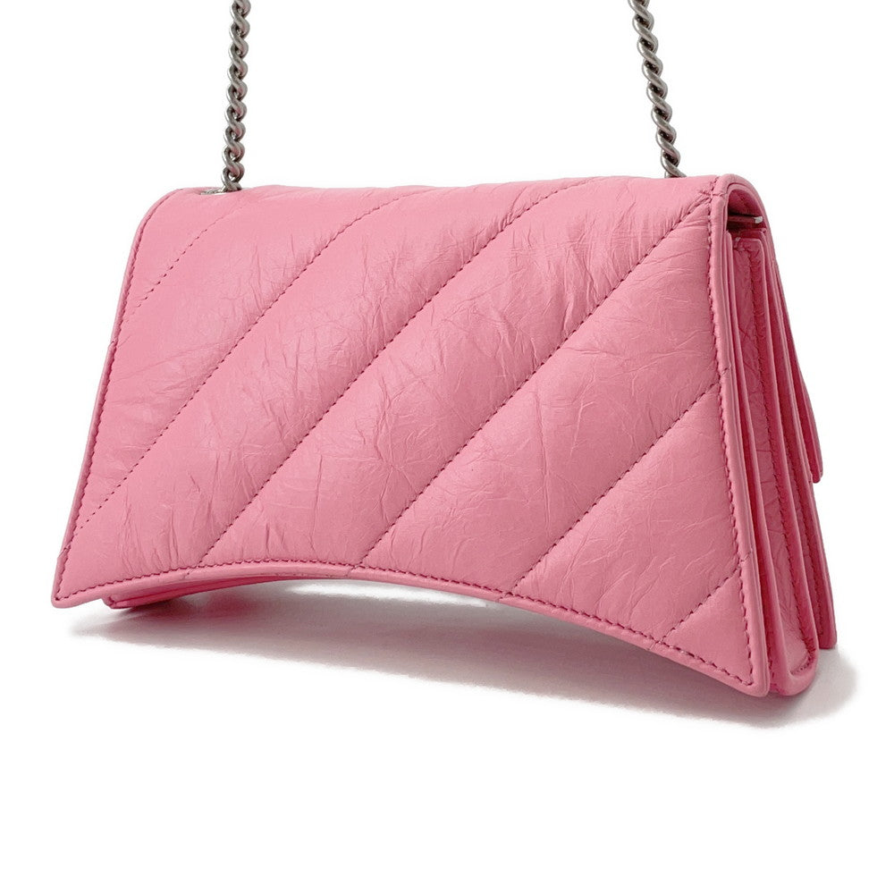 BALENCIAGA Crush 2WAY Shoulder Bag Pink736016 Leather Size XS