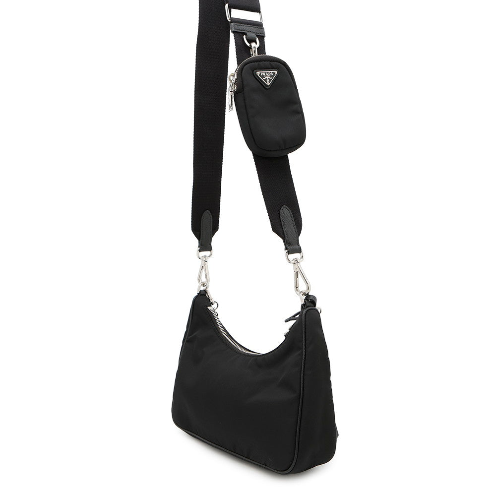 PRADA Re-Edition 2005 Re-Nylon Shoulder Bag Black1BH204 Nylon