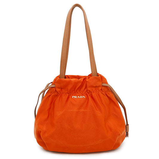 PRADA Nylon Handbag OrangeBN1757 Nylon Leather