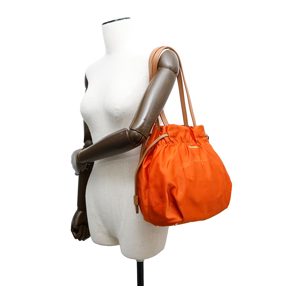 PRADA Nylon Handbag OrangeBN1757 Nylon Leather