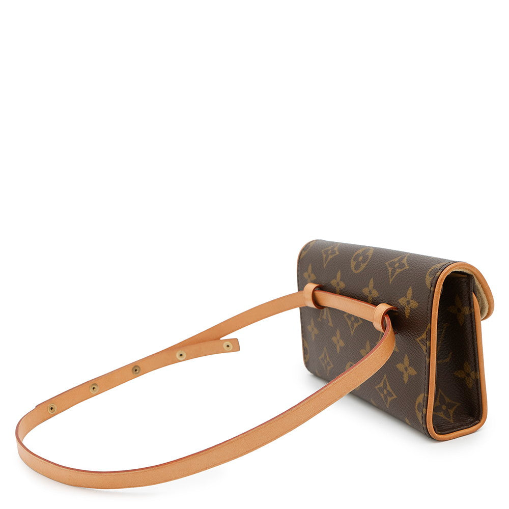 LOUIS VUITTON Pochette Florentine BrownM51855 Monogram Size XS