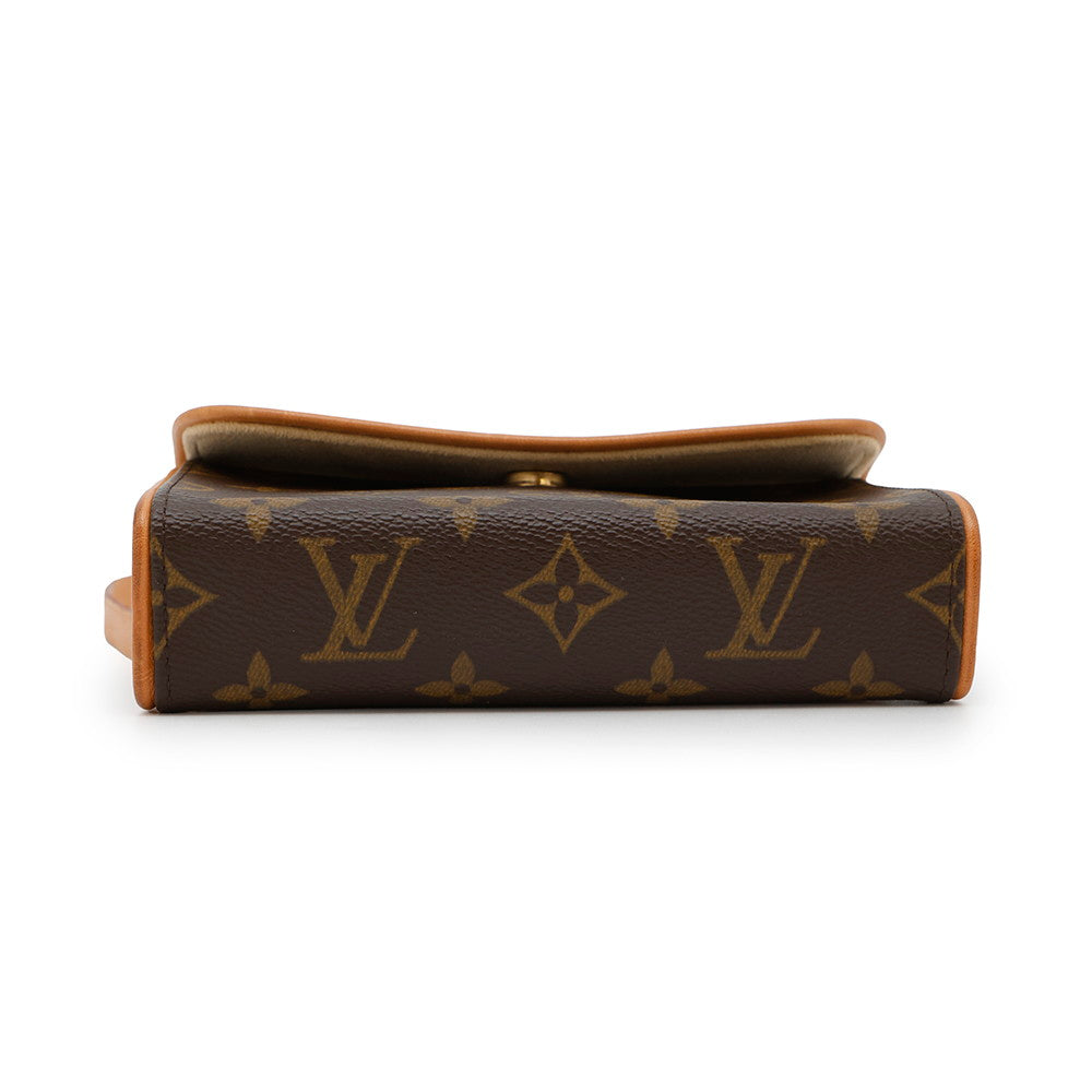 LOUIS VUITTON Pochette Florentine BrownM51855 Monogram Size XS