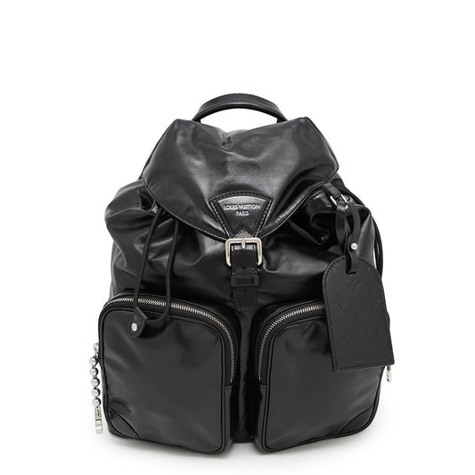 LOUIS VUITTON Montsouris Cargo Backpack BlackM13983 Calf Leather LV Nightgown