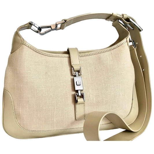 Gucci jackie beige cloth handbag